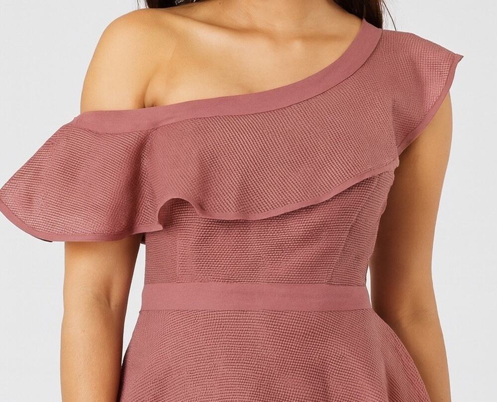 Keepsake The Label Dusty Rose One Shoulder Peplum Top Elegant Feminine Large
